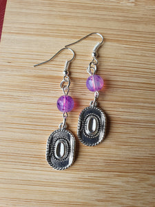 Pink/purple Cowboy Earrings