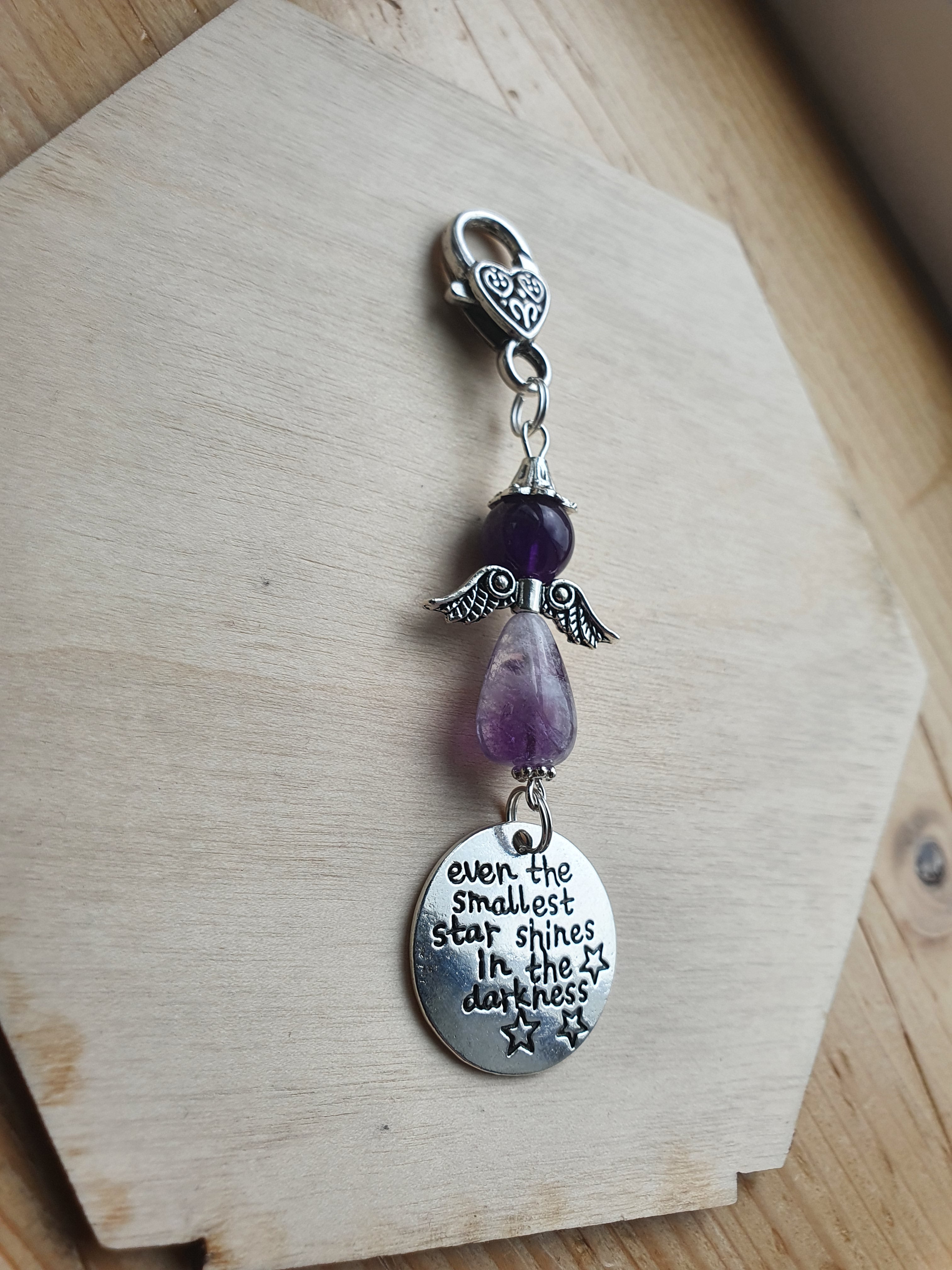 Amethyst Even the smallest star Keychain