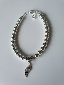 Silver coloured Wing bracelet