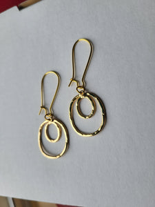 Real 18k Gold plated Oval Filigree earrings