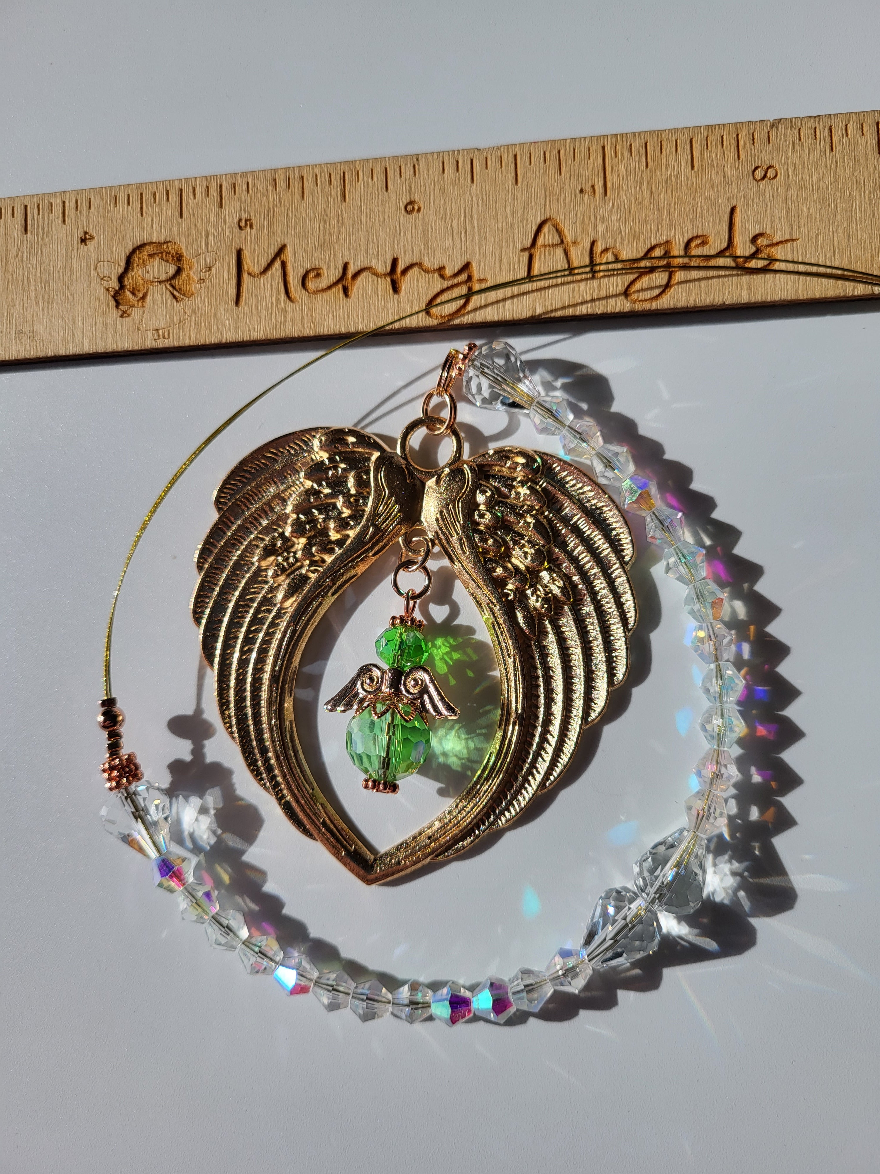 Rose Gold/Light gold Angel Wing Hanging Charms