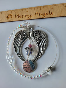 Kind Brave Thankful Angel Wing Hanging Charms