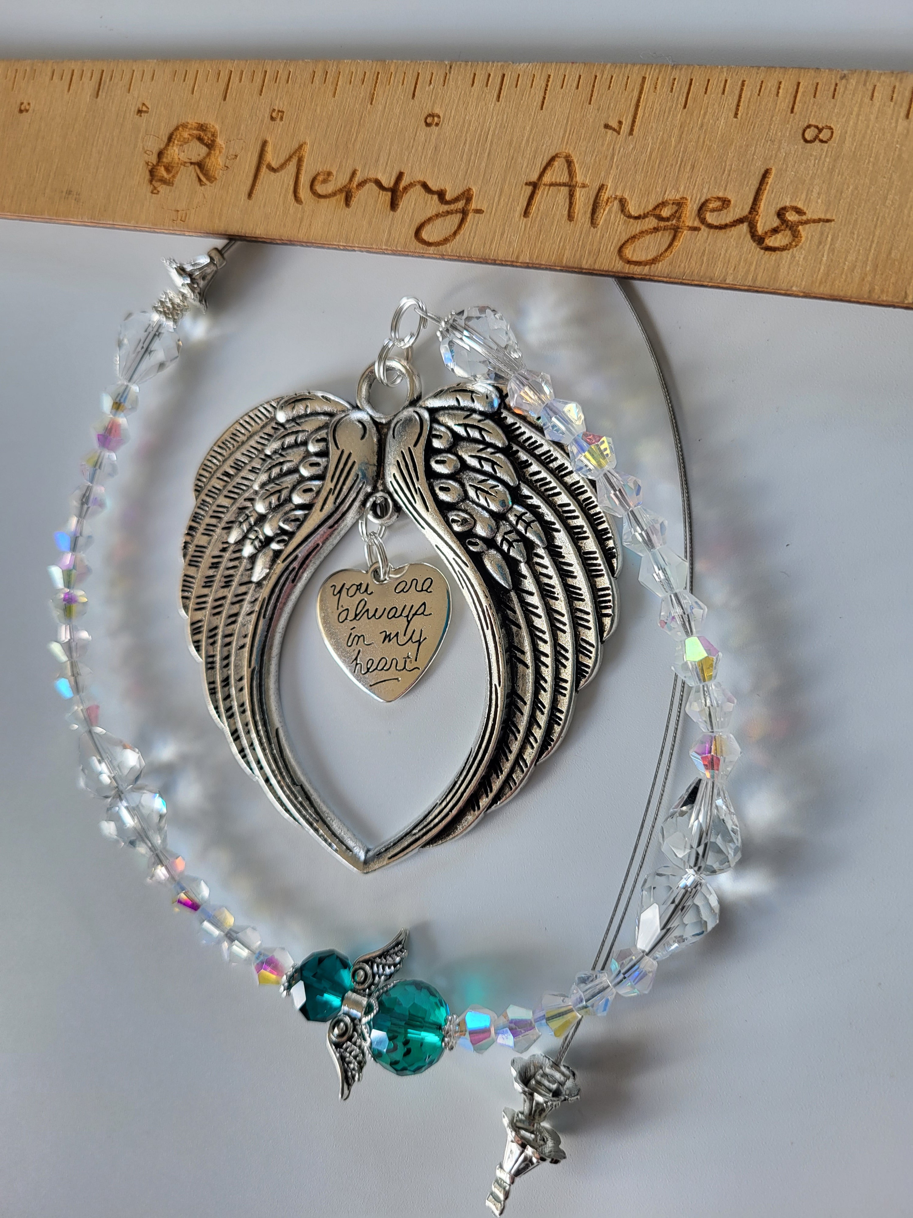You Are Always In My Heart Angel Wing Hanging Charms