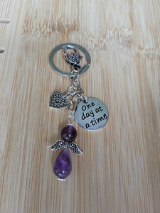 One day at a time key chain/large clasp