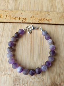 Frosted amethyst clasp bracelet