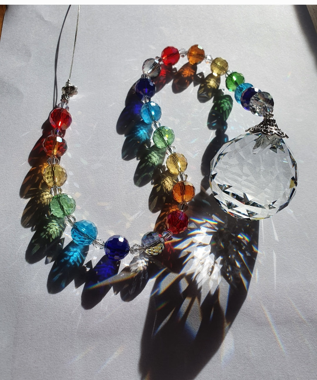 Large crystal drop suncatcher