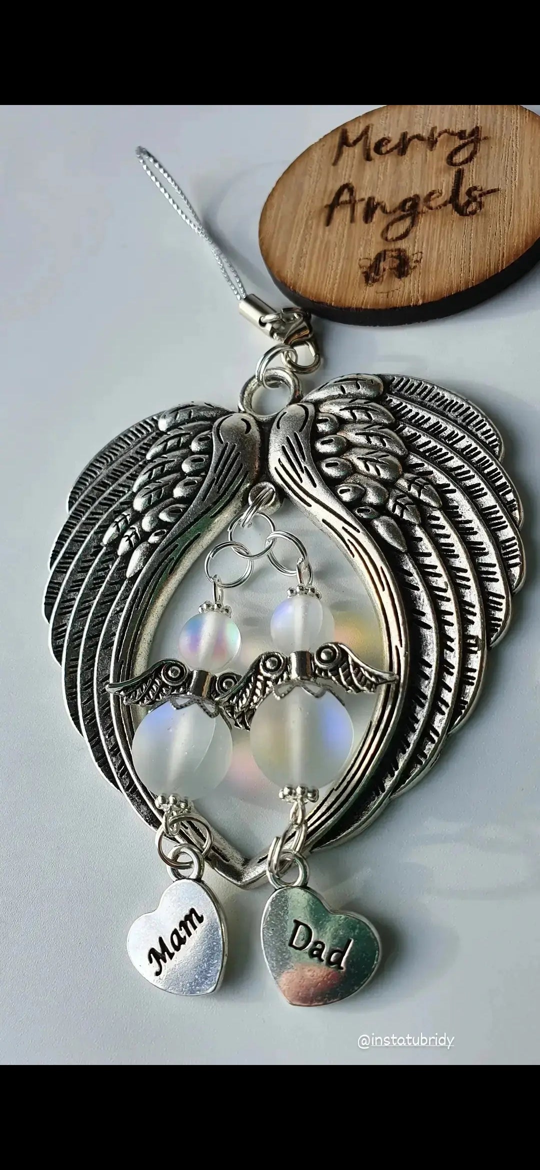 Double Angel Wing Hanging Charms